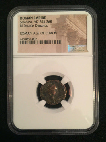 Authentic Roman Empire Bronze Coin Roman AE of Salonina (AD 253-268) NGC - Collectors Couch