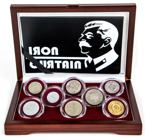 Cold War Iron Curtain - 8 Coin Collection Soviet Union Eastron Bloc Countries - Collectors Couch