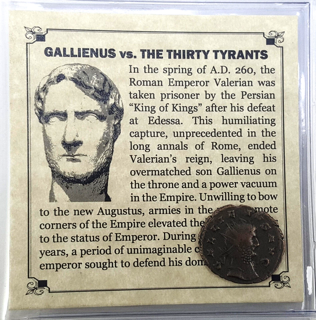 Gallienus vs the Thirty Tyrants : Roman Bronze Coin 253-268 AD - Certified Coin - Collectors Couch