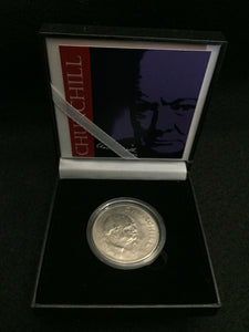 1965 British Crown Coin Sir Winston Churchill SOA & Capsule & Display Box Inc. - Collectors Couch
