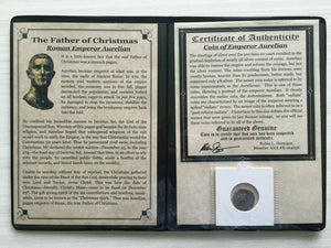 Ancient Emperor Aurelian Father of Christmas Roman Coin SOA & History & Album - Collectors Couch