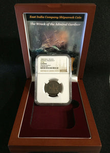 1808 Gardner Shipwreck East India Co.10 CASH Coin NGC Certified Wood Box - Collectors Couch