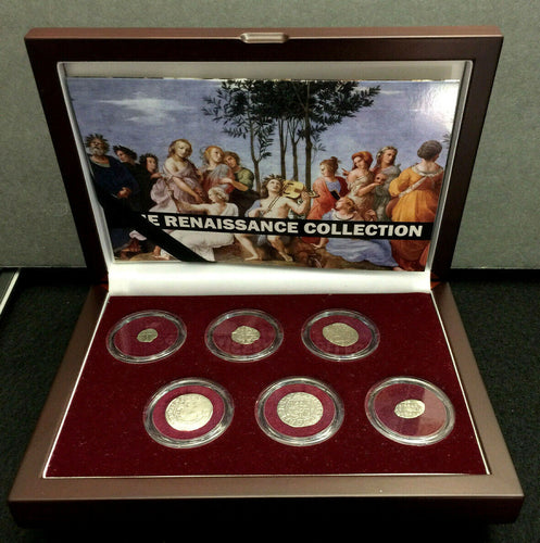 European Renaissance: Boxed Set of Six Silver Coins SOA & History Included - Collectors Couch