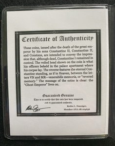 Constantine I: Ghost Emperor Ancient Roman Coin COA & History & Album Included - Collectors Couch