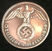 Load image into Gallery viewer, Rare WW2 German 1 Reichspfennig Coin Authentic Historical WW2 Artifact - Collectors Couch
