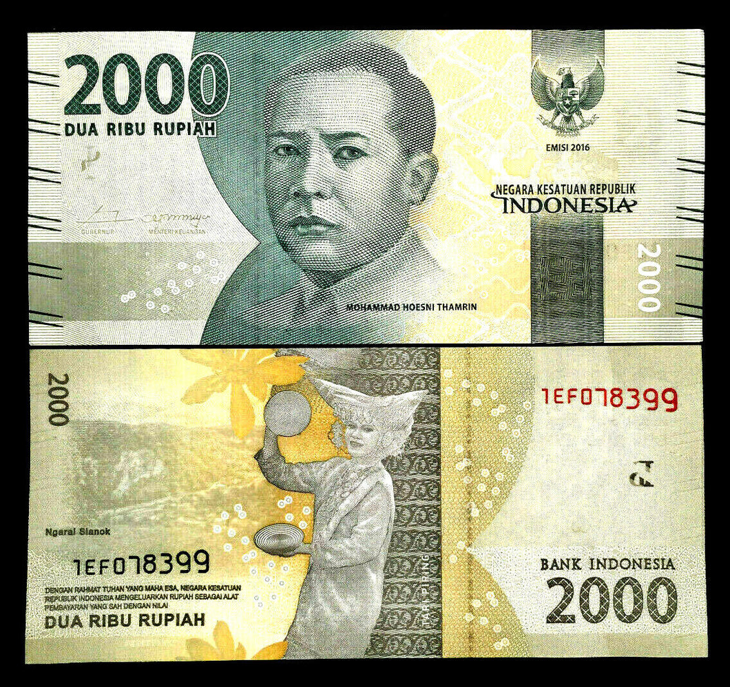 Indonesia 2000 Rupiah Banknote World Paper Money UNC Currency Bill Note - Collectors Couch