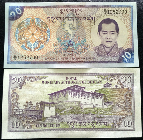 Bhutan 10 Ngultrum 2000 P-22 Banknote World Paper Money UNC Currency Bill Note - Collectors Couch