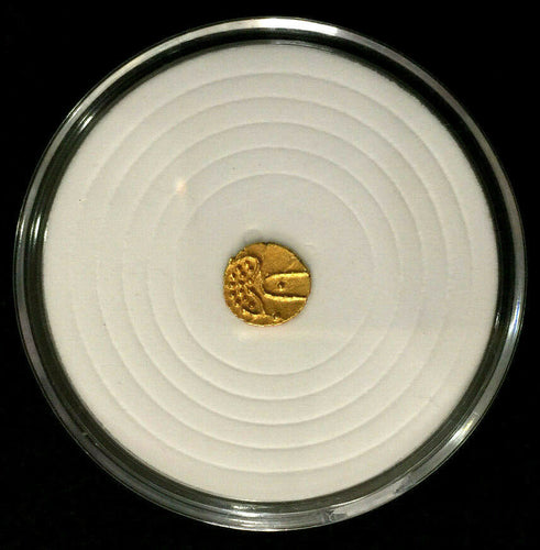 1881 India Travancore Gold Viraraya Fanam XF - A Rare Historical Artifcat - Collectors Couch