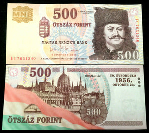 Hungary 500 Forint 2006 Banknote World Paper Money Currency Bill Note UNC - Collectors Couch