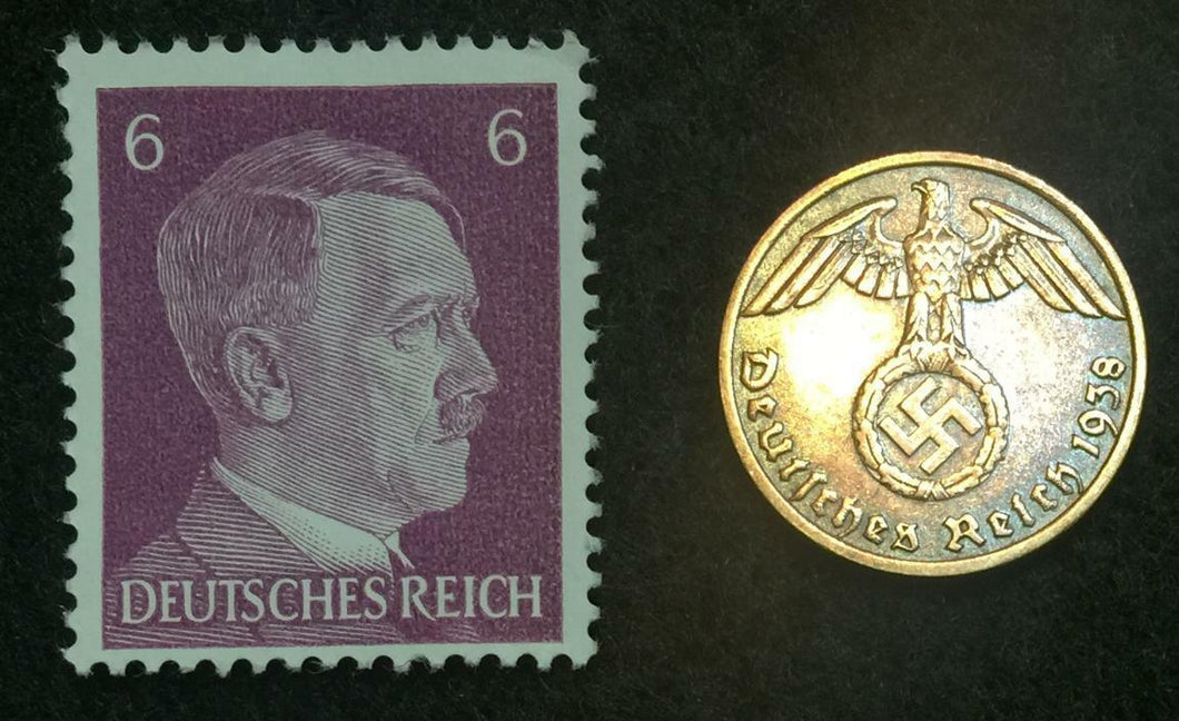 Authentic German Rare Coin and Stamp WW2 - Historical Artifacts For Collectors - Collectors Couch