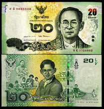 Load image into Gallery viewer, Thailand 20 Baht King Rama Banknote World Paper Money UNC Currency Bill Note - Collectors Couch