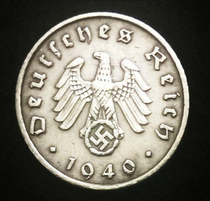 Rare Authentic Antique German Nazi WWII 1 Rp Zinc Coin - World War II Artifact - Collectors Couch
