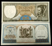 Load image into Gallery viewer, Suriname 1000 Gulden 1963 Banknote World Paper Money UNC Currency - Collectors Couch