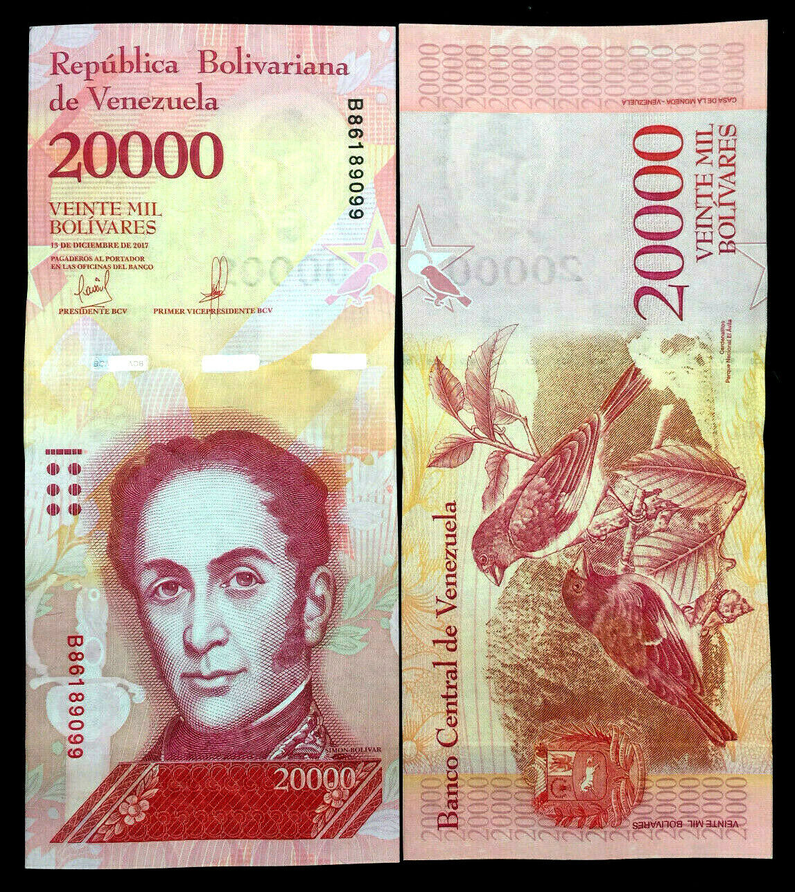 Venezuela 20000 Bolivares 2017 World Paper Money UNC Currency Bill